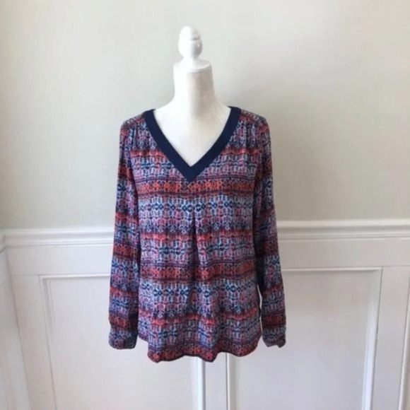 Stitch Fix 41Hawthorn V-neck Tab Sleeve Blouse Top S - Picture 2 of 6